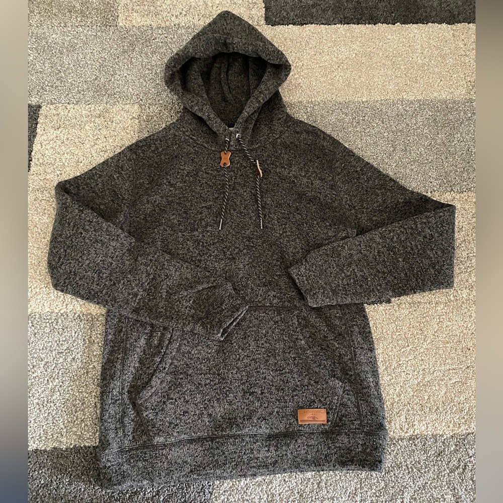 Quiksilver Keller Pull Over Hoodie Mens Small Dark Gray NEW